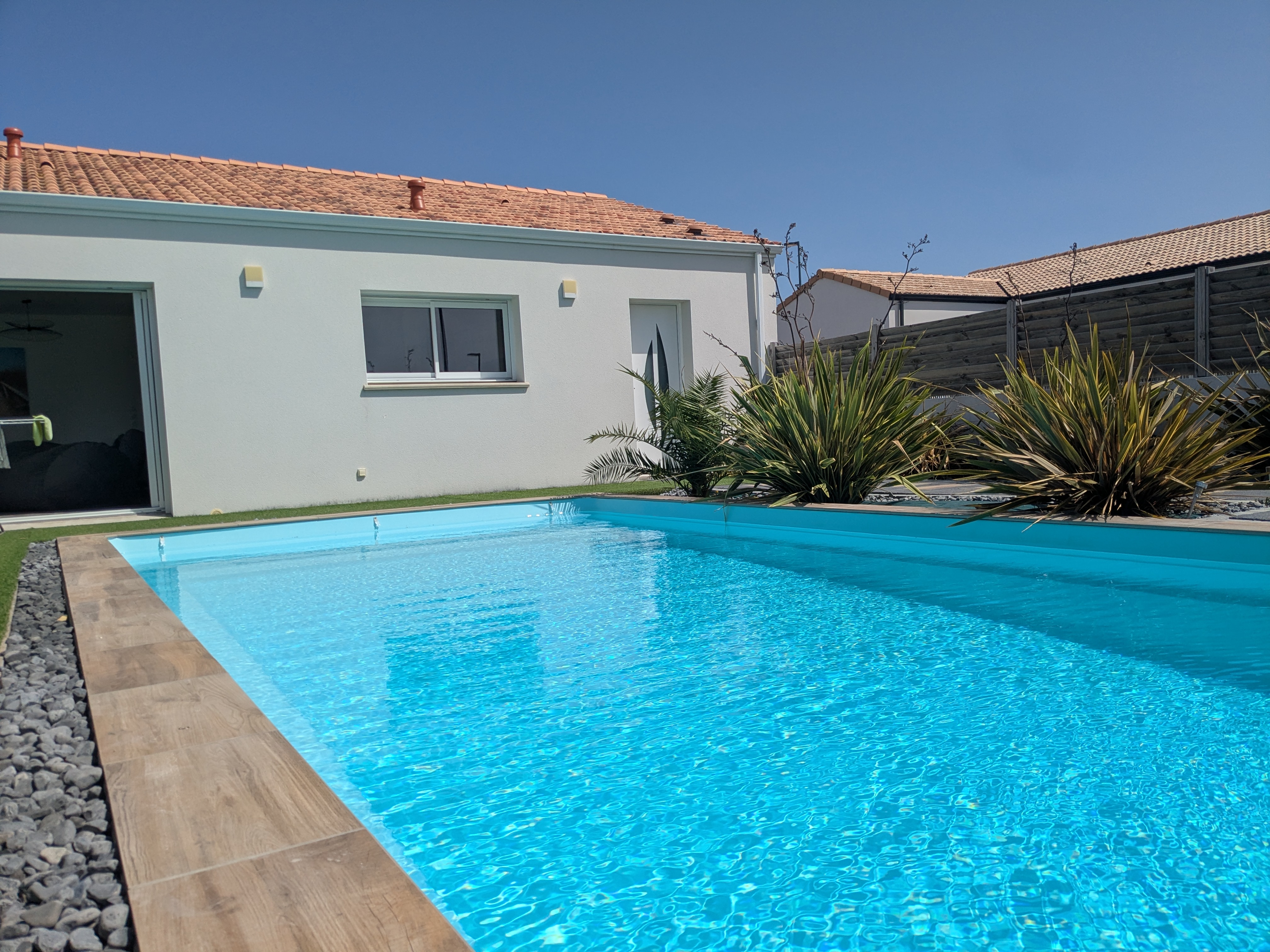 Piscine extérieure privée chauffée de La Kiffance à Saint-Jean-de-Monts